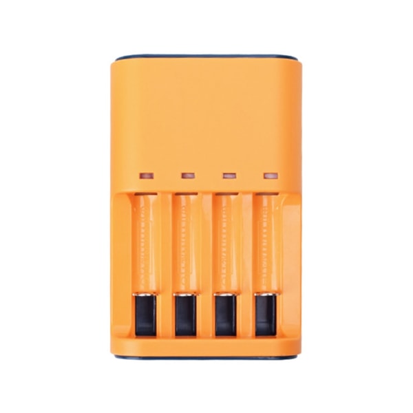 4-slots intelligent batteriladdare USB NiCd-NiMH batterismart laddare med säkra skydd Högre laddningseffektivitet Yellow