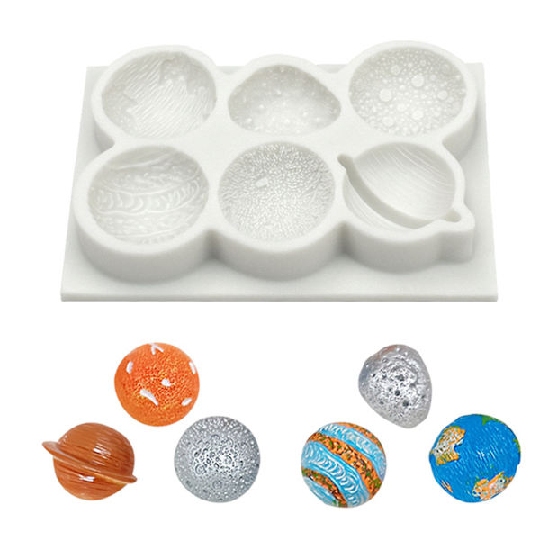 Silikone Chokoladeforme Planeter Formede Silikoneforme Kagedekorations Gadgets