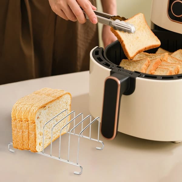 4-pack brödställ i stål för airfryers, ugnar och grillning