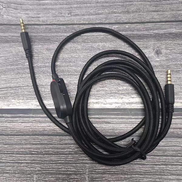 3,5 mm lydkabel nylonflettet ledning 150 cm med mute-lydstyrkekontrolfunktion