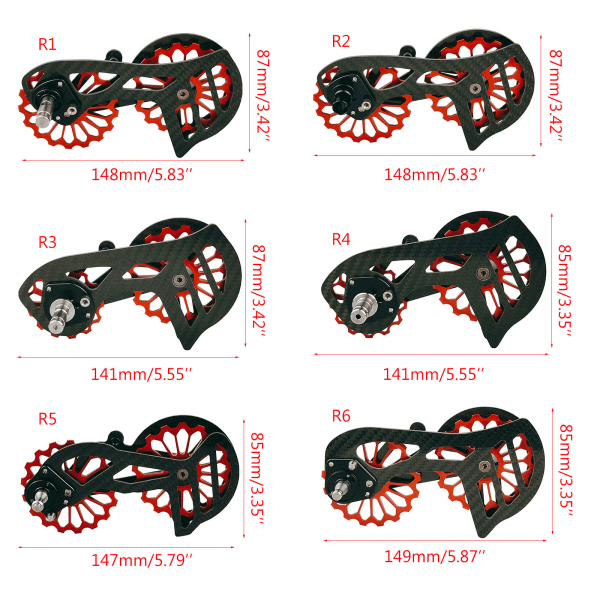 Cykel bakre växel, remskiva för SRAM RIVAL10s/RIVAL11s/FORCE10s/FORCE11s SD3 Black