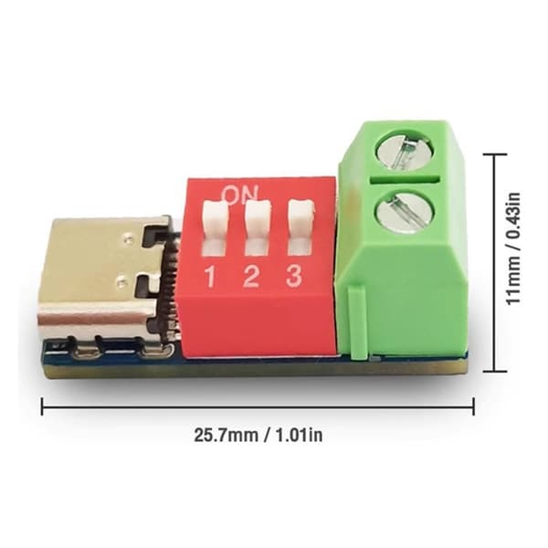 5 st Typ C 5V-20V Justerings Strömmodul Justering Snabbladdning