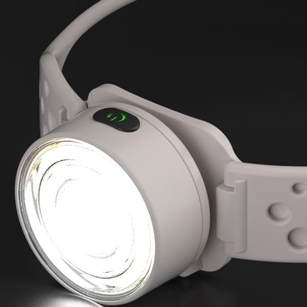Liten hodelykt med 5 innstillingsmoduser, ergonomisk stropp, justerbar LED-lampe