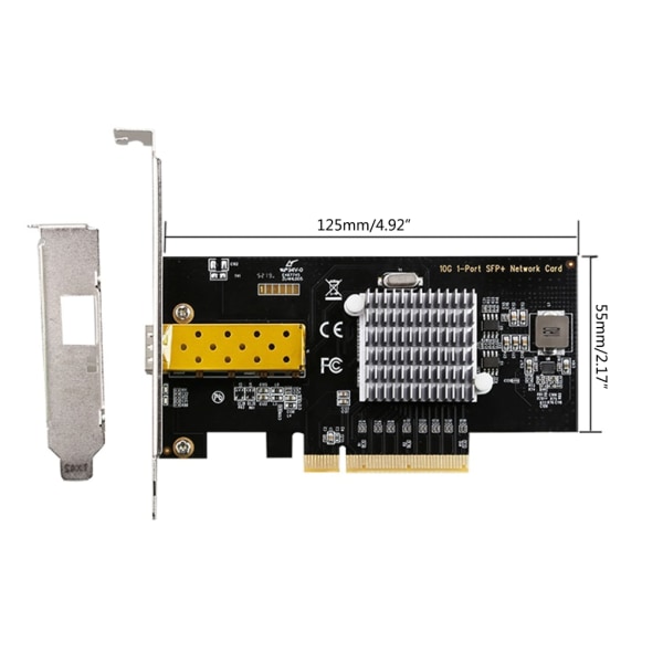 Professionell server optiskt nätverkskort TXA078 82599EN Desktop LAN-kort enkel SFP-port PCIE X8 10 Gbps optisk fiber null - TXA078