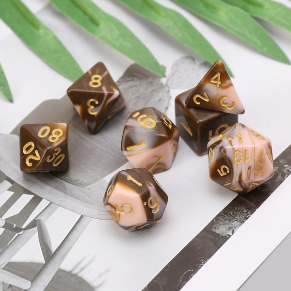 7 stk/sett Sided Dice D4 D6 D8 D10 D12 D20 For RPG Poly Game