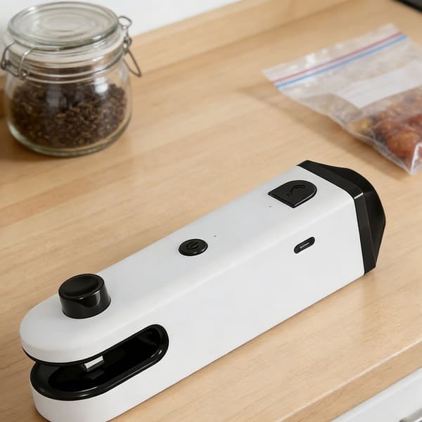 Effektiv chipsposeforsegler med magnetisk bakside og ergonomisk håndtaksdesign