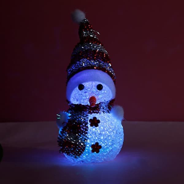 Pakke med 6 LED Snemænd Bordplade Accent Tilføjer Charme til Jul og Begivenhed