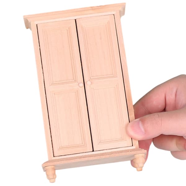 Miniatyrgarderobsmodellfigur 1/12 Dockhusmöbler Dockklädesförvaring