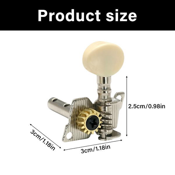 6 Delar Gitarrsträngsknoppar Gitarrstämskruvar Metalltextur för Stabil Stämning