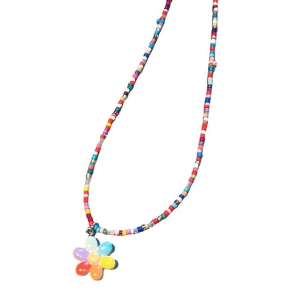 Fashionabla söta pärlor halsband Kort choker Y2K färgglada smycken hänge halsband rispärlor material för kvinnor flickor null - 7