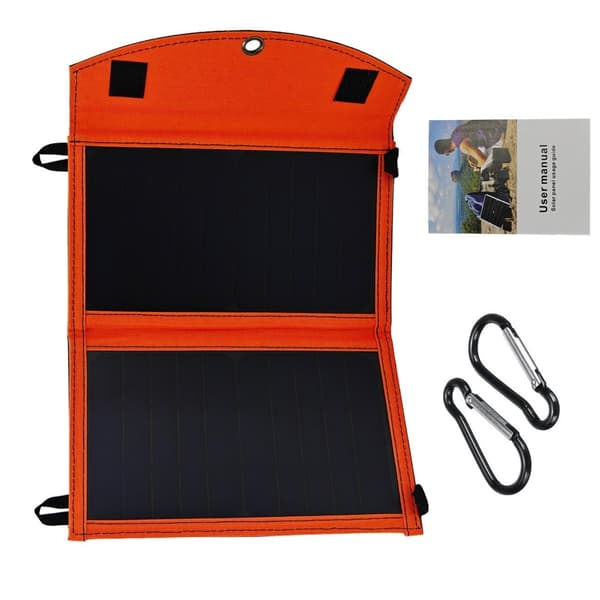 14W 5V Snabbladdande Solpanel Lättvikt för Camping Vandring
