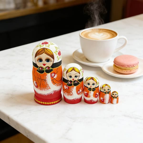 Folkkonst Rysk Matryoshka-docka 5-lagers \"Nesting Doll\" Pedagogisk leksak för barn
