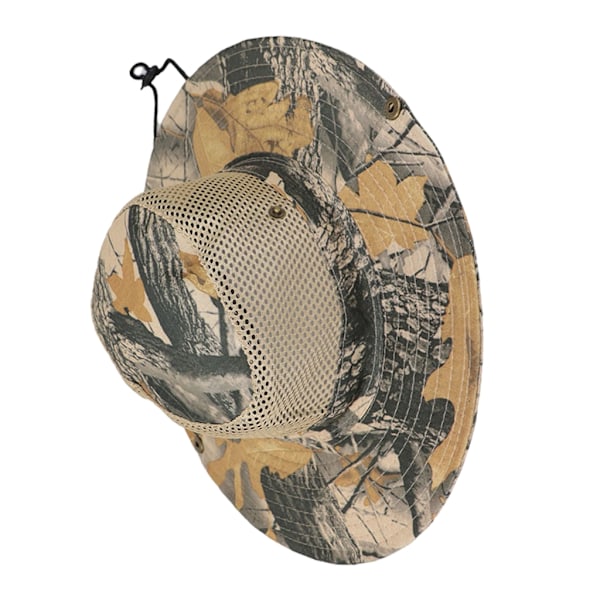 Camp Hat Solbeskyttelse Hat Brede Skygger Solhat Stor Hat med Halsreb Earthy yellow