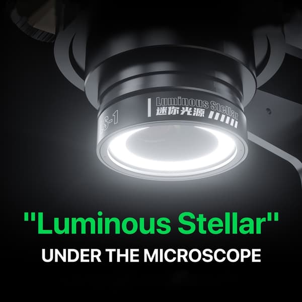 LED-ringlys mikroskoplampe med justerbar lysstyrke 55 mm diameter