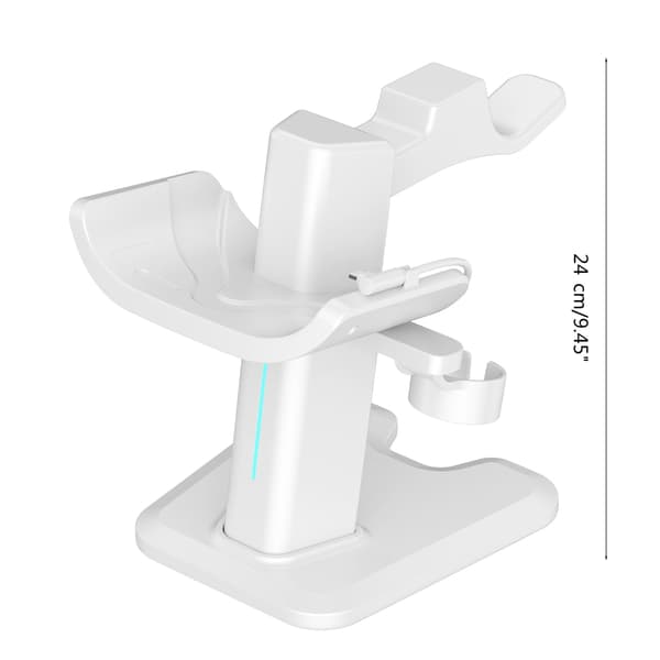 VR Stand Headset Opladningsdock LED VR Display Stand Tilbehør til Quest3