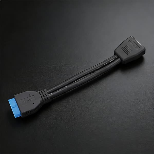 Hurtig USB3.0 19-bens han-hun-adapterkabel ideel til computerbygninger