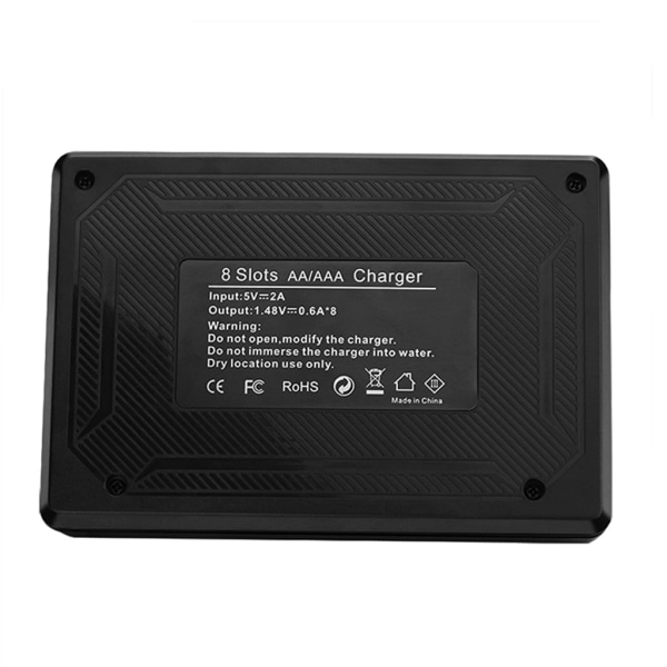 8-fack AA AAA batteriladdare med LCD-skärm för NiMH NiCD AA AAA uppladdningsbara batterier USB C Laddningsoberoende