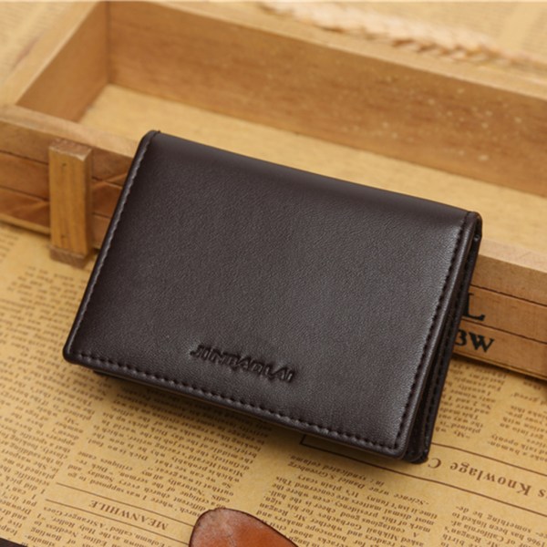 Lommebok Menn Small Bifold Business Lommepenger Kredittkortholder Black