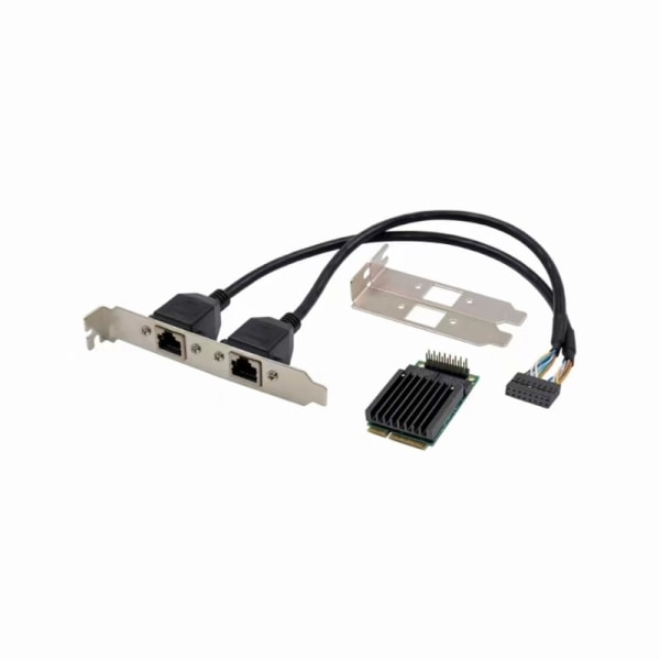 Mini PCIe til Gigabit Ethernet-adapter med 2x RJ45-porter for effektivt Internett