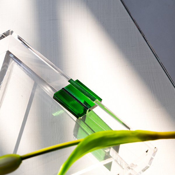 Akryl Transparent vattenkoppsbricka Tekopp Förvaring Hushållsrektangulär Green