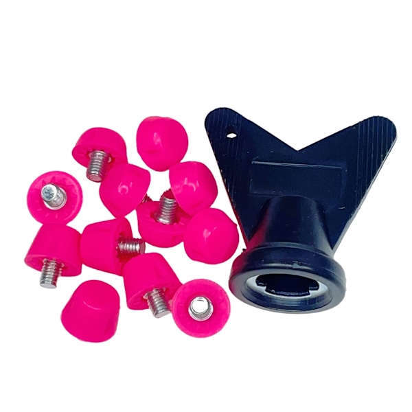 12 st plastfotbollsskor, ersättningsskor, fotbollsskor Pink 10mm