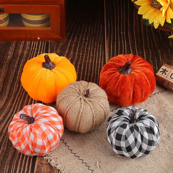 Mini Halloween-græskar til Thanksgiving Halloween-høstpynt