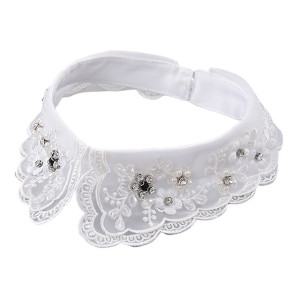 Vintage pärlhalsband avtagbart chokerhalsband Falskt kragehalsband