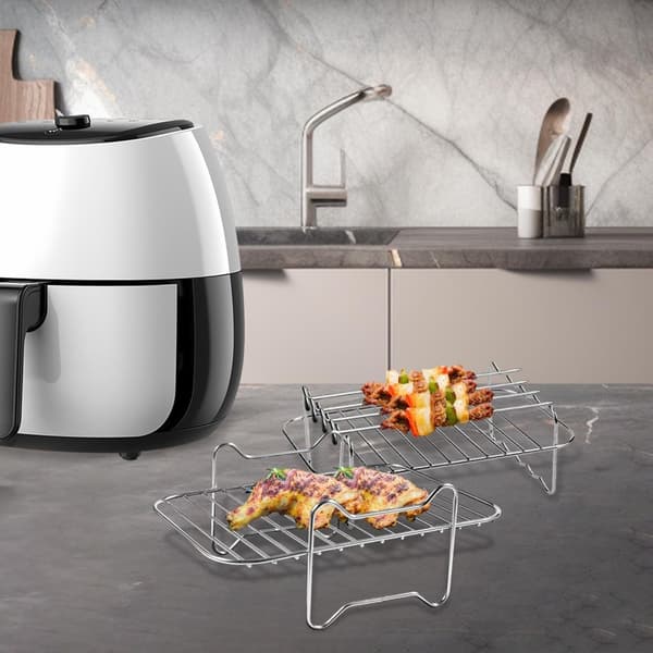 Silikone Airfryer Bakke Rektangulær Kurv Bage Indre Airfryer Tilbehør