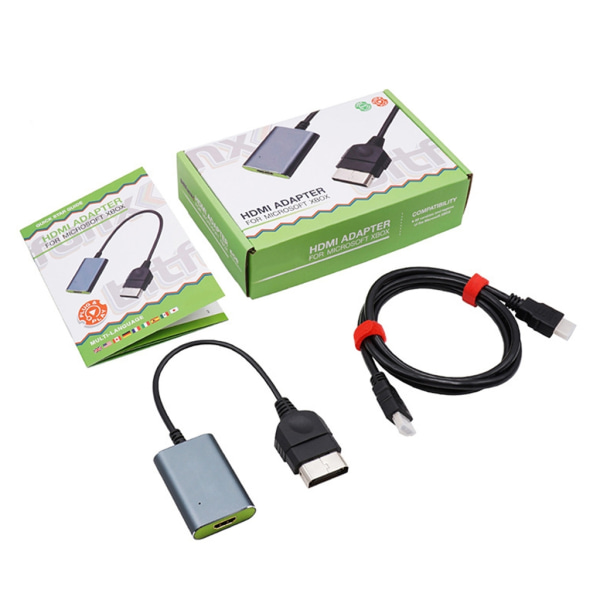 Spelkonsol Video Audio- Adapter Connector Support 720P 1080i för Xbox- till HDMI-kompatibel omvandlare för HDTV Monitor-