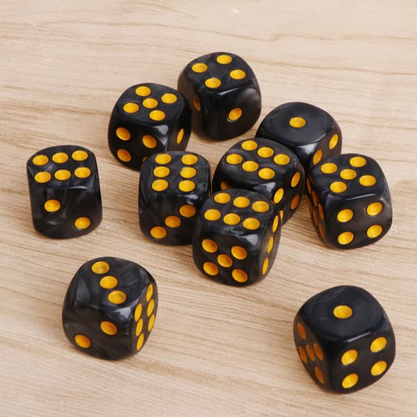 10 stk./sæt Akryl Polyhedral Terninger Til TRPG Brætspil Orange