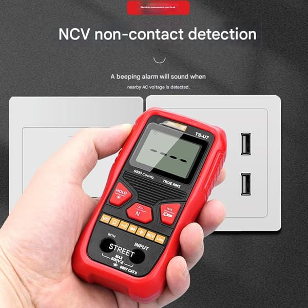 Digitalt Multimeter Transistor Tester Elektrisk NCV Testmåler TrueRMS