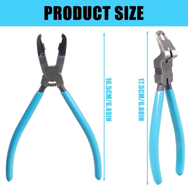 Diagonal Klippetang Wire Flush Cutters Bil Push Retainer Rivet Trim Clip Pry Puller Clips Panel Sortiment Puller Bil Karosseriverktøy (Lyseblå)