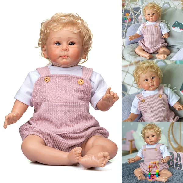 21 tums stimulerande sovande baby för docka stoppad kaukasisk för docka för spädbarn