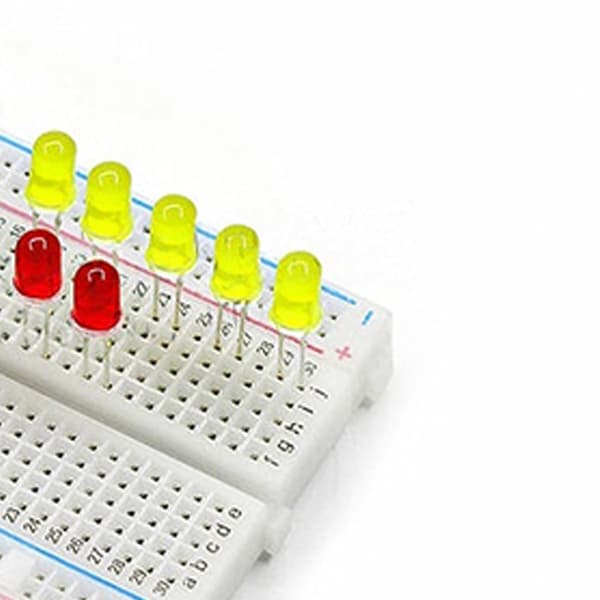 Elektronikkomponenter til begyndere - Protoboard, jumperkabler, trykknapper - startsæt