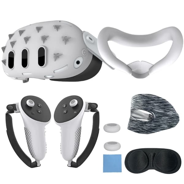 Essentielt 7 stk tilbehør til VR Headset Protector Controller Grip Rocker Cap VR Facial Interfaces Controller Bracket