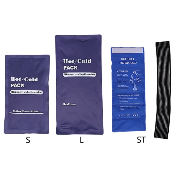 Varm och kall ispack för skador, ledvärk, muskelsmärtor och kroppsinflammationer Återanvändbar gelinpackning för knän, rygg null - Small