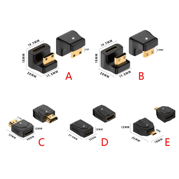 Kvalitets-hdtv-omvandlare ansluter sömlöst olika enheter som stöder standard hdtv-ingång Mini c hane till mini c hona null - B