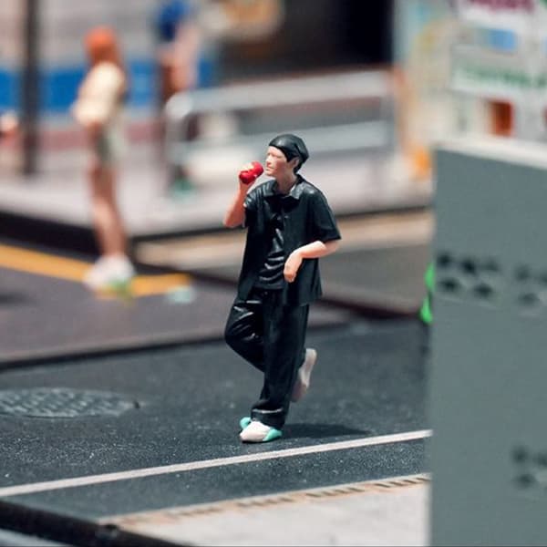 1:64 Miniature Menneskefigur Model til Håndværksarkitektur og Dioramaudstilling