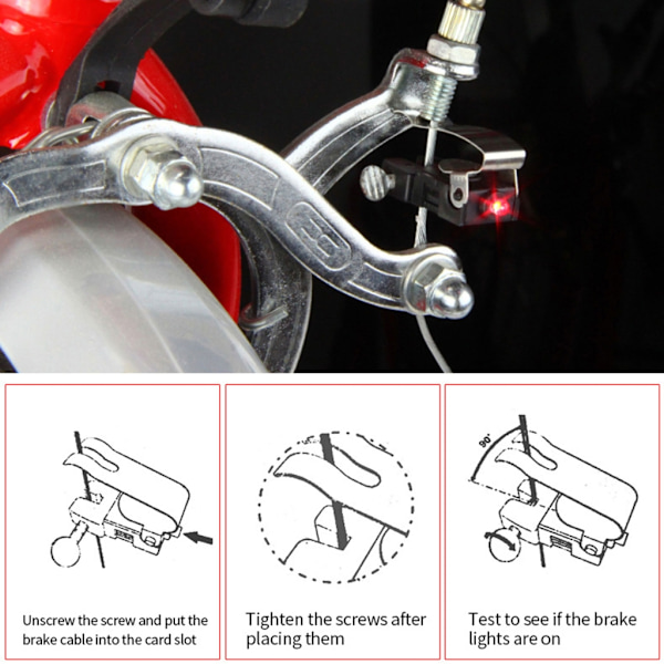 Mini bremse cykel lys montering hale baglygte, cykler bag bremselys
