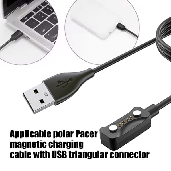 Portabel Magnetisk USB-laddningskabel för Pacer Klocka, Resevänlig 1m