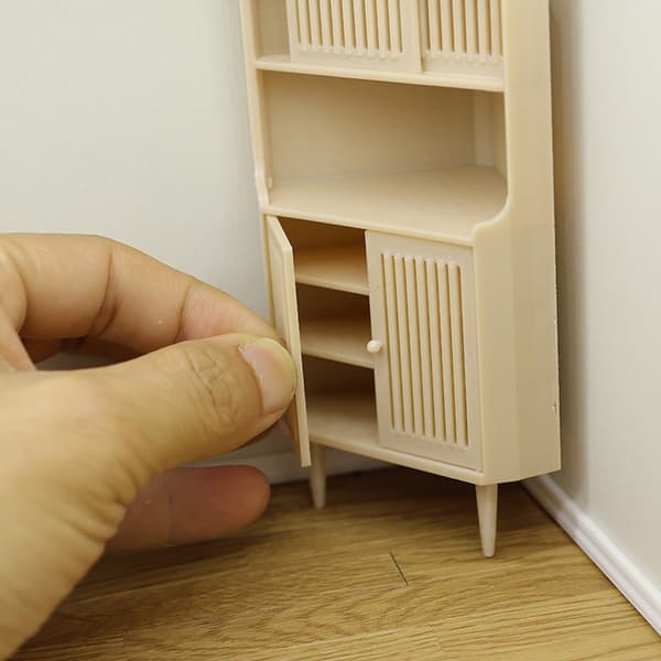 Plastik Miniature Bogreol til Dukkehus Møbler Model Studieværelse Scene
