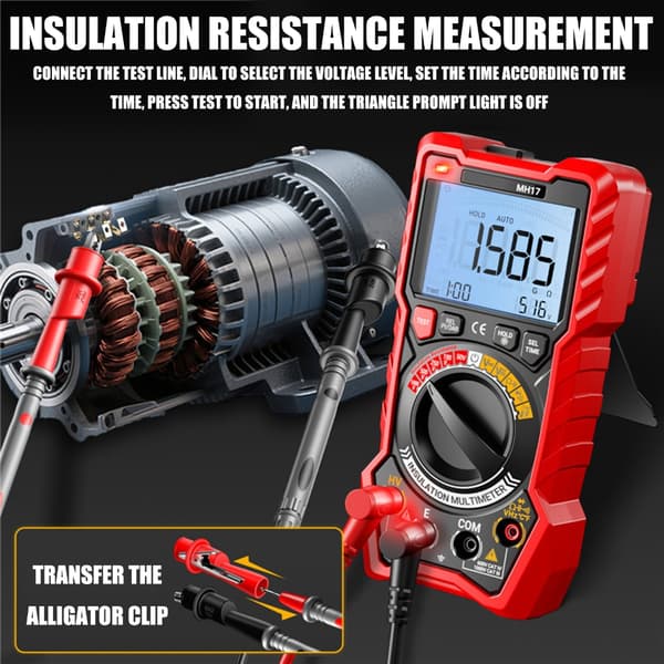 Digitalt multimeter transistor-tester elektrisk NCV-testmåler TrueRMS