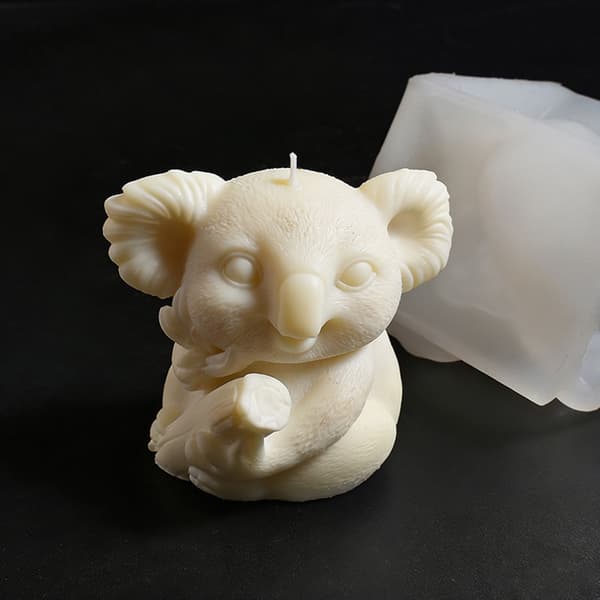 Søt 3D Koala Silikonform Håndlaget Såpe Stearinlys Håndverksform
