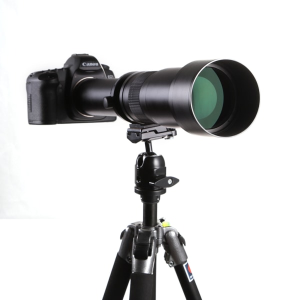 Stor bländare 650-1300 mm F8.0-F16 teleobjektiv med T2-fästeadapter Ring- och linsförvaringsficka för DSLR-kameror null - FOR Fuji XF mount White