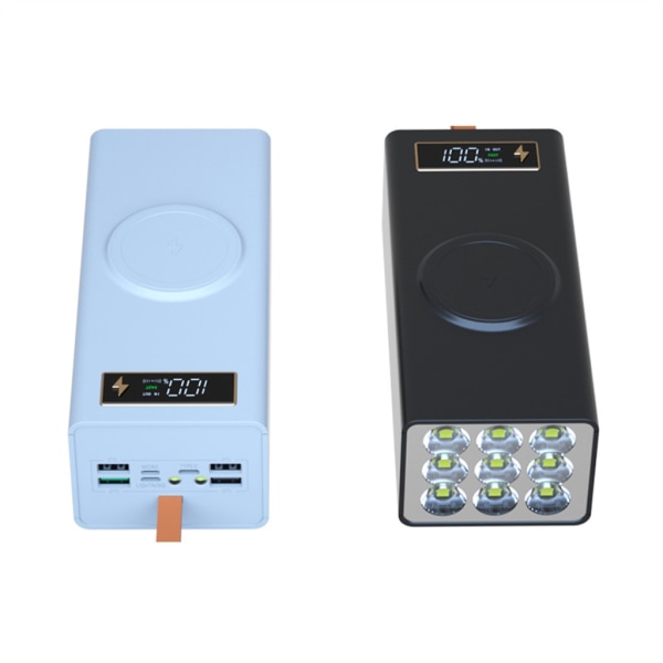 21x18650 batteriförvaringsbox PD Snabbladdning Power Bank- case Stöd för trådlös laddning/snabbladdningsfunktioner White - A