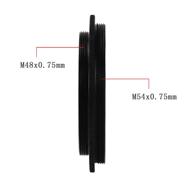 Sort Aluminiumlegeringsadapter til M48-M54 Fleksible Monteringsadapterringe