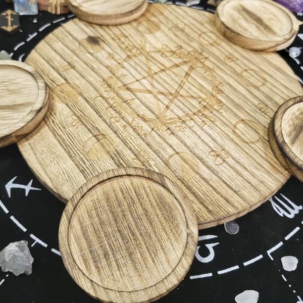 Lysestage Bakke Stjerne Penduler Dowsing Spådomstavle Lysestage Plade