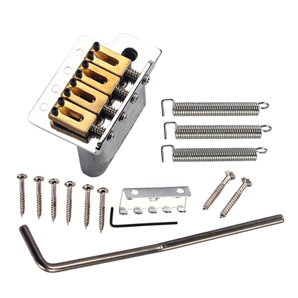 4-Strings Guitar Tremolo Bridge Set with Mounting Screws Kit Guitar Parts