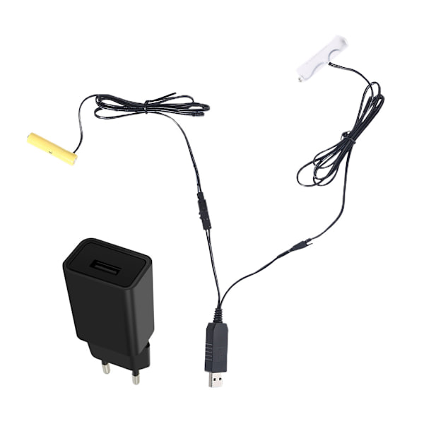 2in1 LR6 AA + LR3 AAA paristonpoistolaite EU:n USB power radiolle, sähkölelu, loma-LED-valot