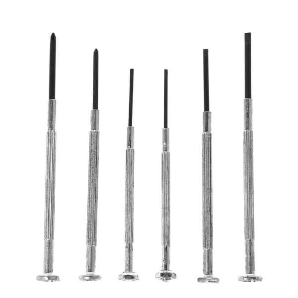 6-pack Precision Multifunktionella Mini Små Skruvmejselset Reparationsverktyg Bärbar